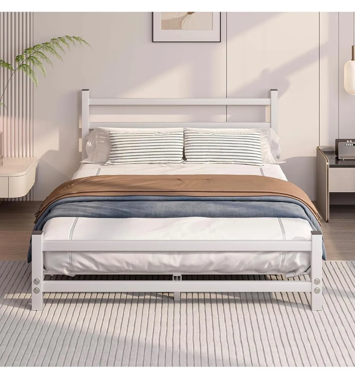 Low Bed 4ft6 Double Floor Bed Frame 135x190 cm Bed - Image 3