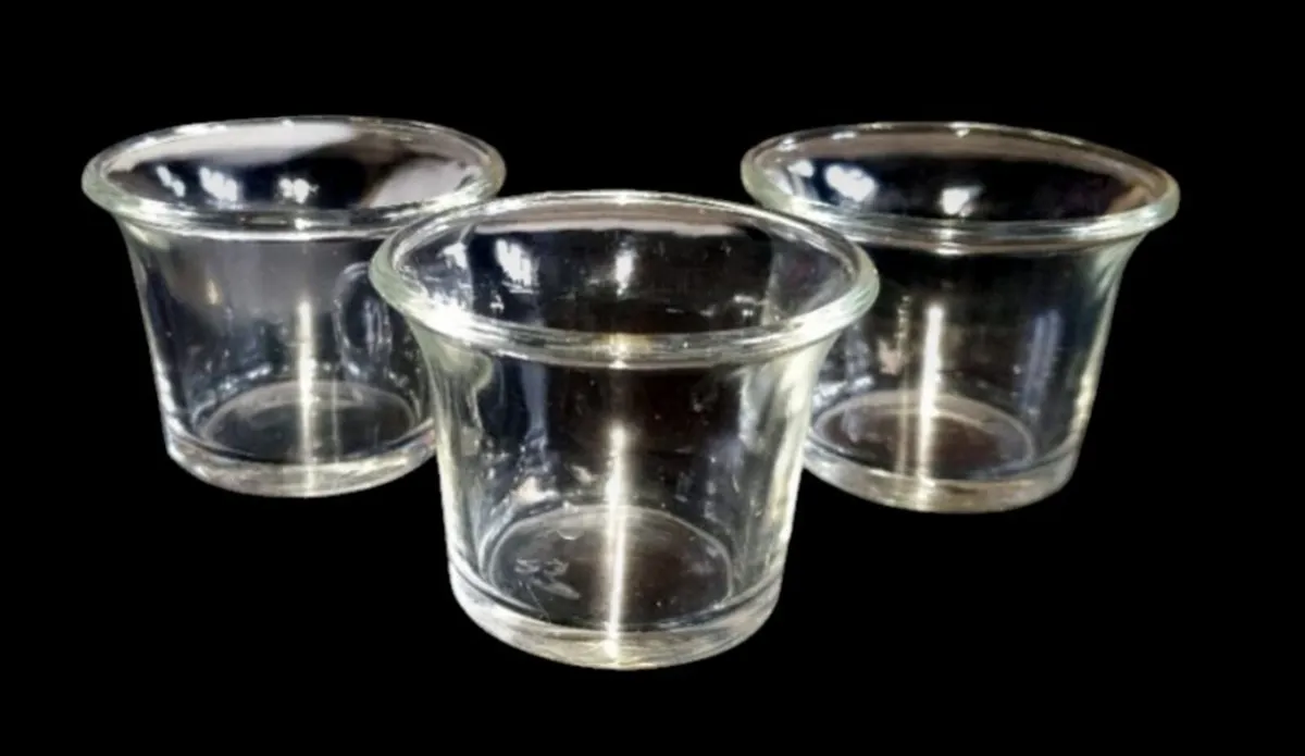 Vintage Trio Harrods Food Hall Glass Pots/Votives - Image 4
