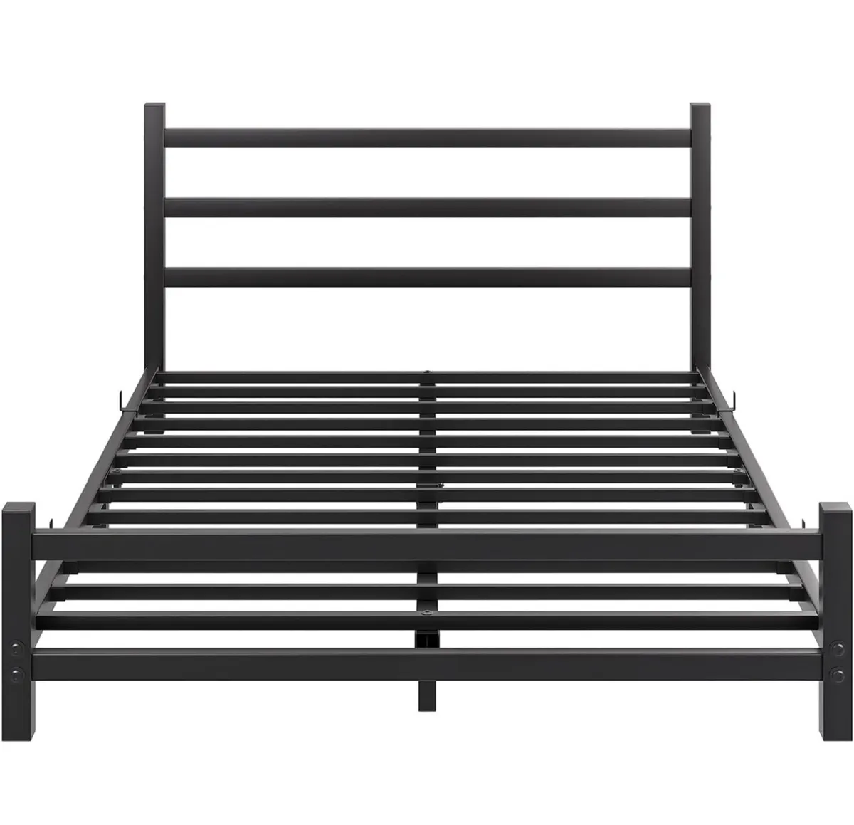 Double Bed Frame With Headboard,4ft6 Floor Bed Fra - Image 2
