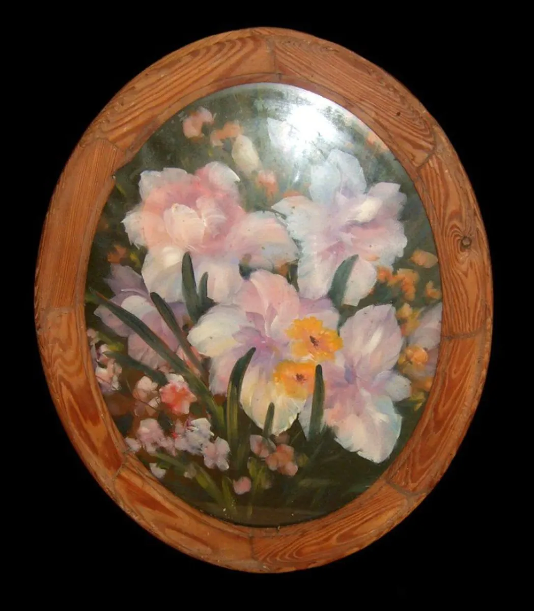 Vintage Original Oil Painting in Rustic Frame - Image 2