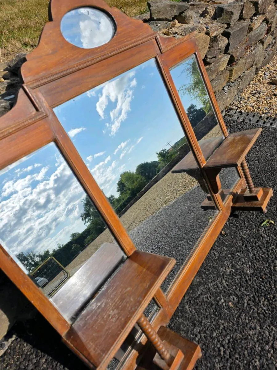 Antique over mantle mirror - Image 1