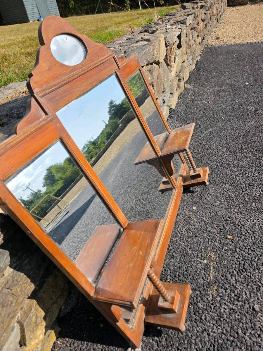 Antique over mantle mirror - Image 2