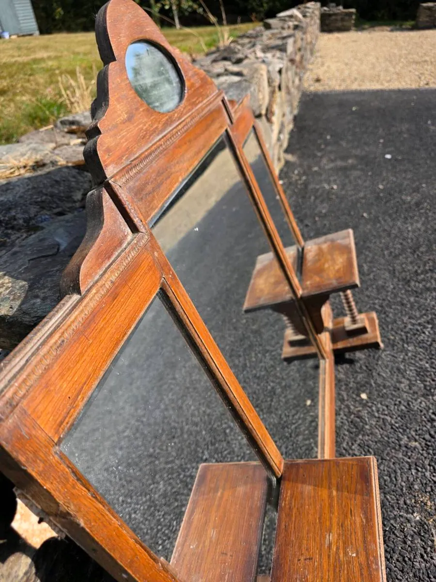 Antique over mantle mirror - Image 3