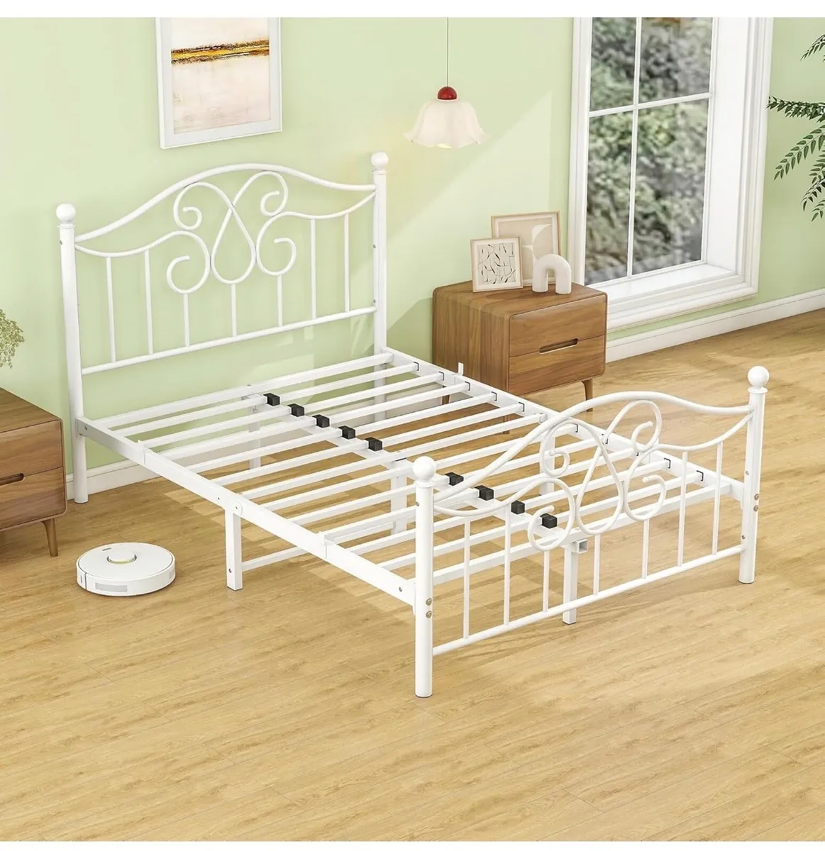 4ft6 Double Bed Frame with Headboard and Footboard - Image 2