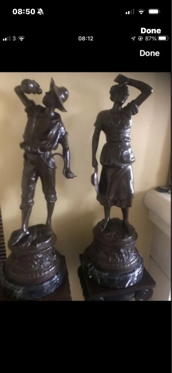 Antique Large Bronze Statues - Image 1