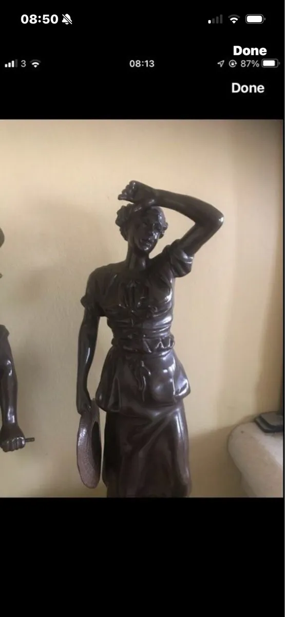 Antique Large Bronze Statues - Image 3