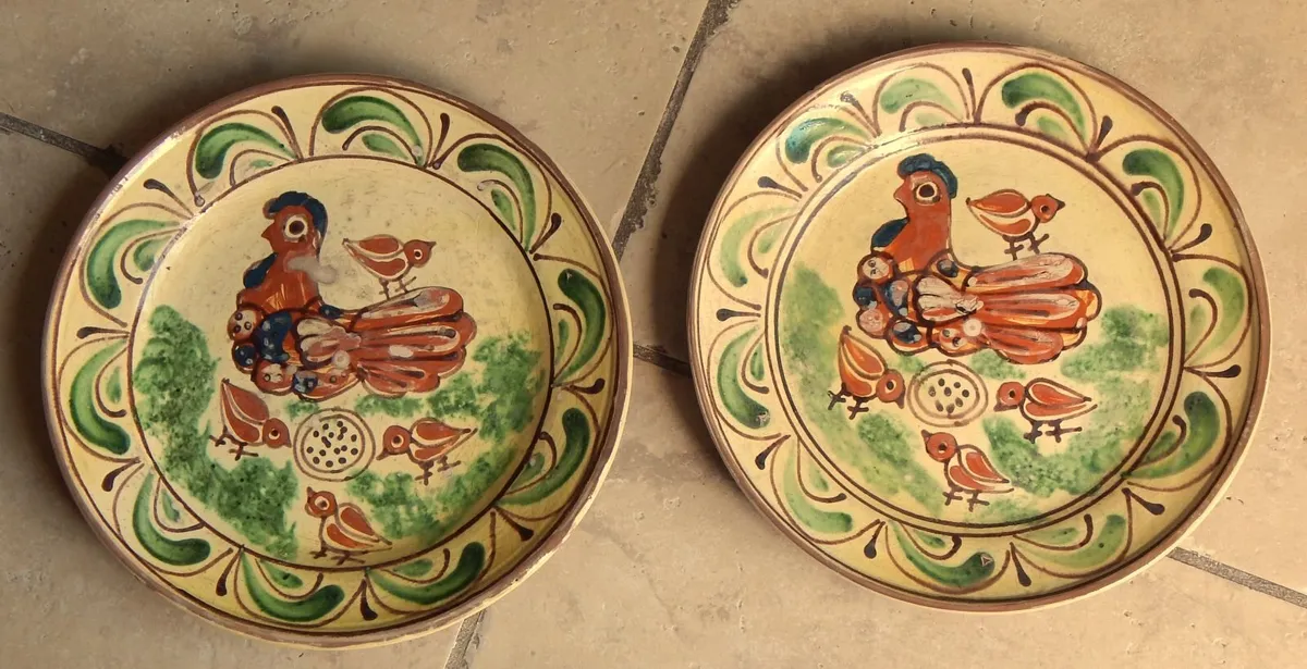 Rustic French Vintage Pottery Charger Plates - Image 2