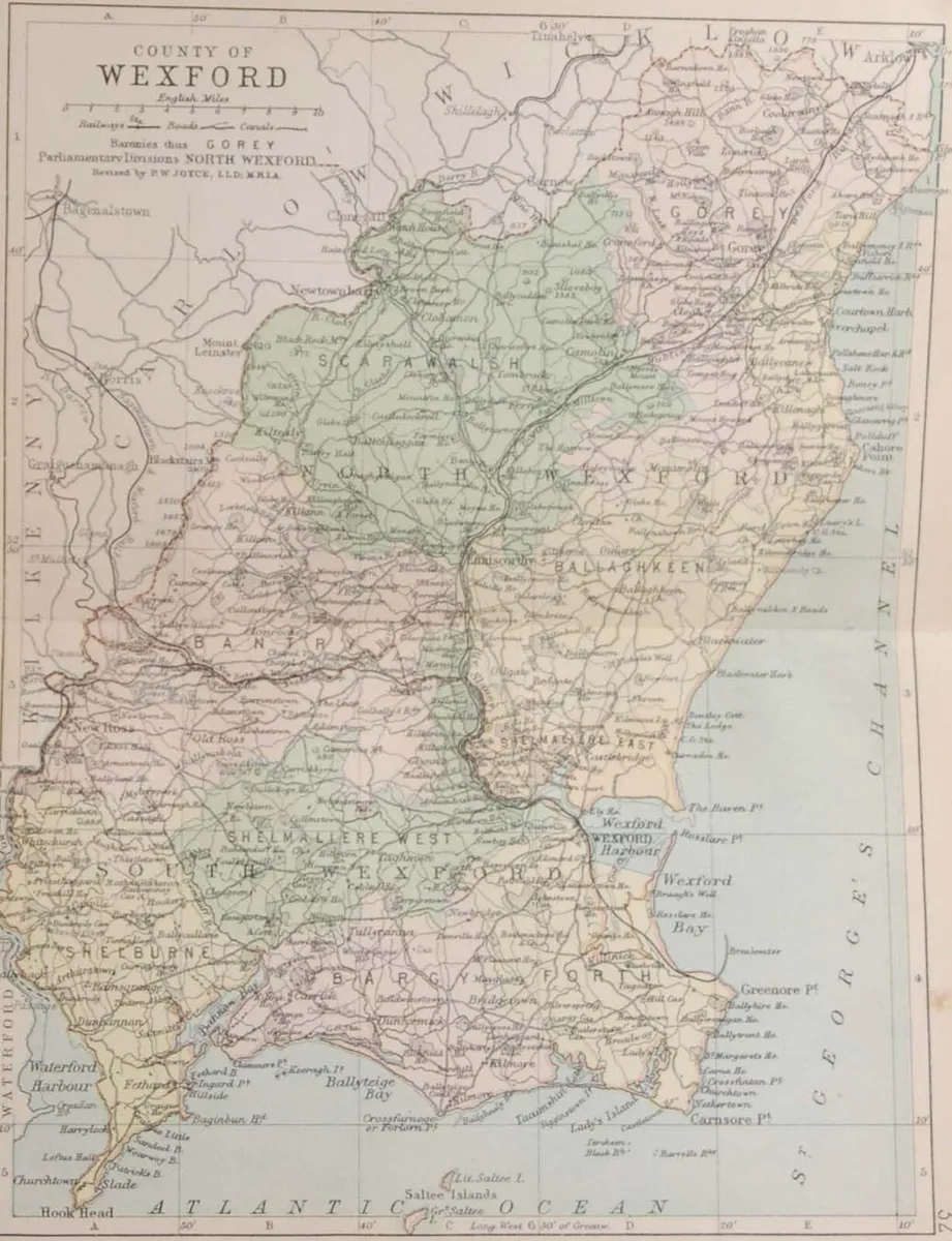 Antique Colour Map of The County of Wexford - Image 2