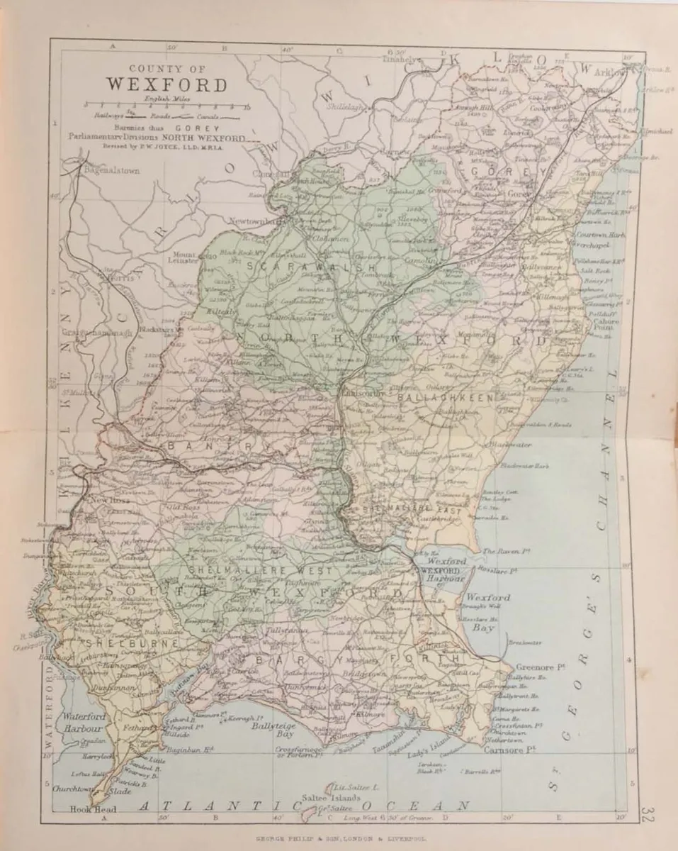 Antique Colour Map of The County of Wexford - Image 1