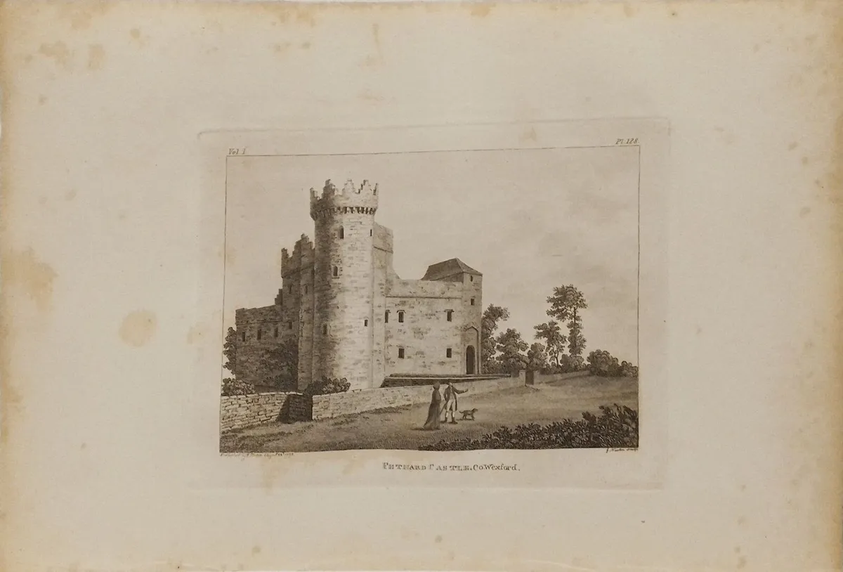 Fethard Castle Wexford Pair Antique Prints - Image 1