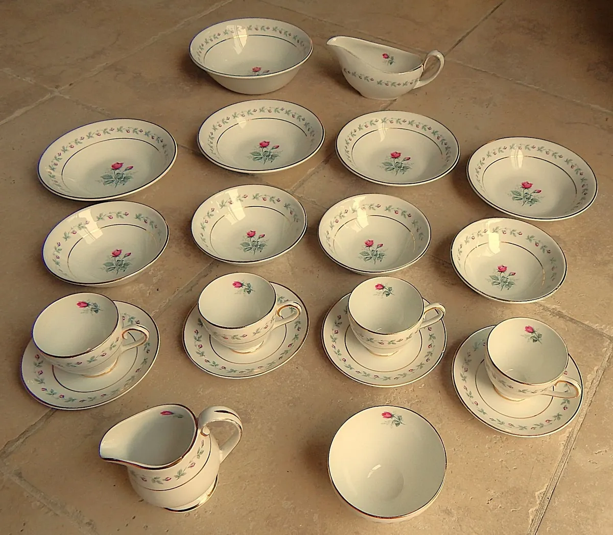 Set of Vintage Arklow Pottery Avoca Green Crockery - Image 1