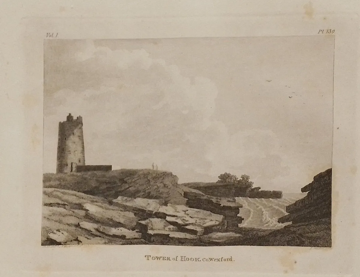 Hook Tower Wexford Pair Antique Prints - Image 2