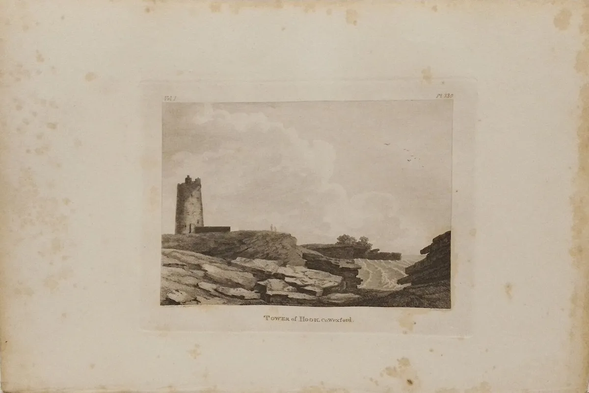 Hook Tower Wexford Pair Antique Prints - Image 1