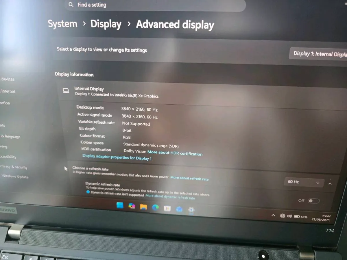 Lenovo Thinkpad T14 Gen 2 I7-1185G7 | 48GB | MX450 - Image 3
