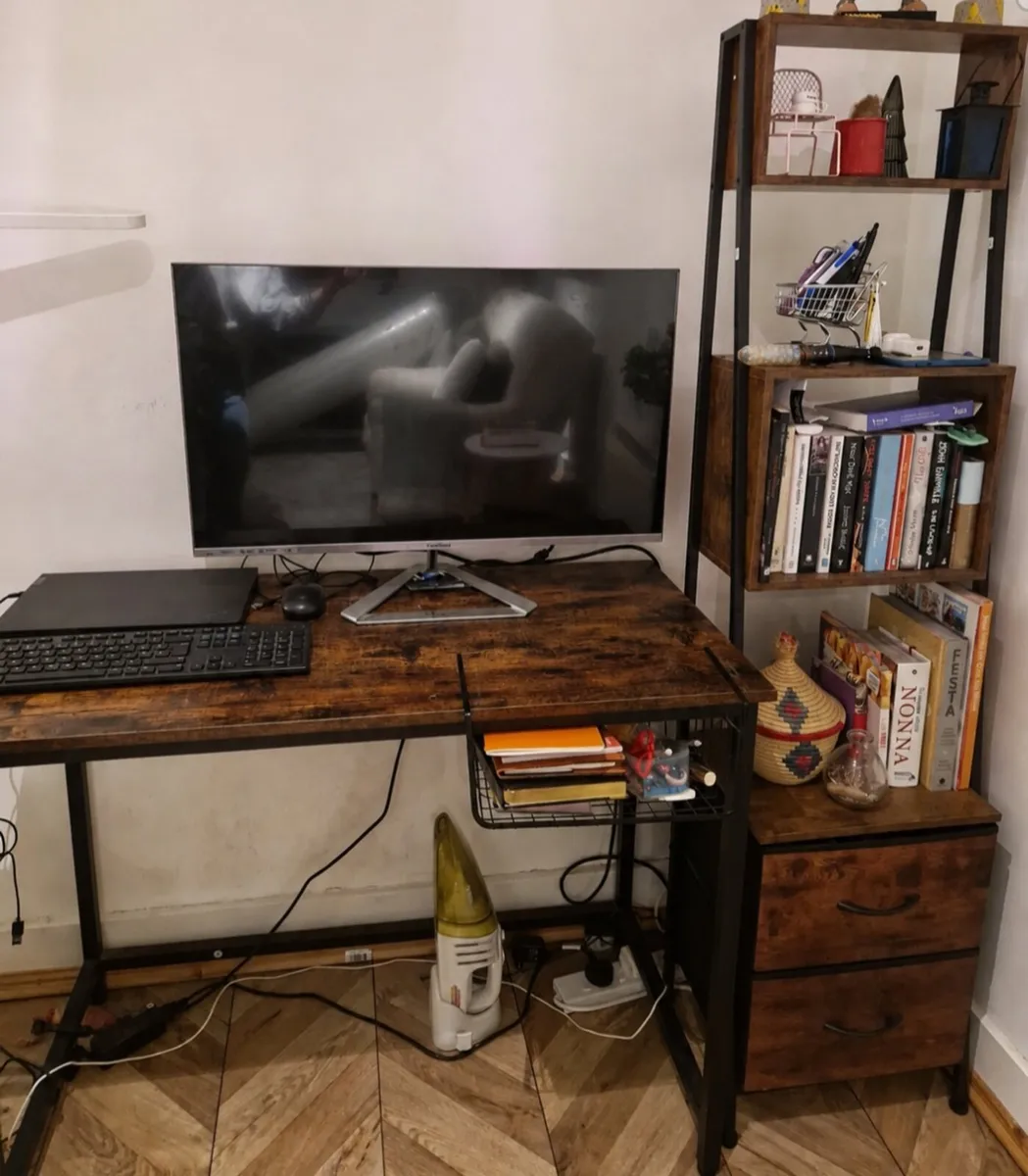 Industrial Style Desk + Matching Storage unit