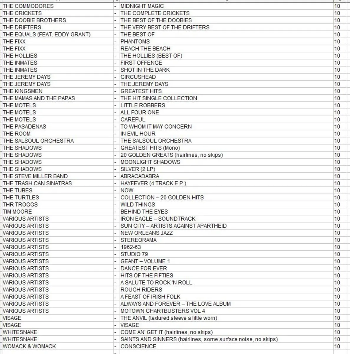 NEW LIST OF VINYL RECORDS FOR SALE 60s/70s/80s - Image 2