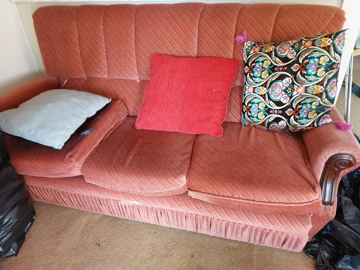 3 seater and 2 one seaters free for collection - Image 2