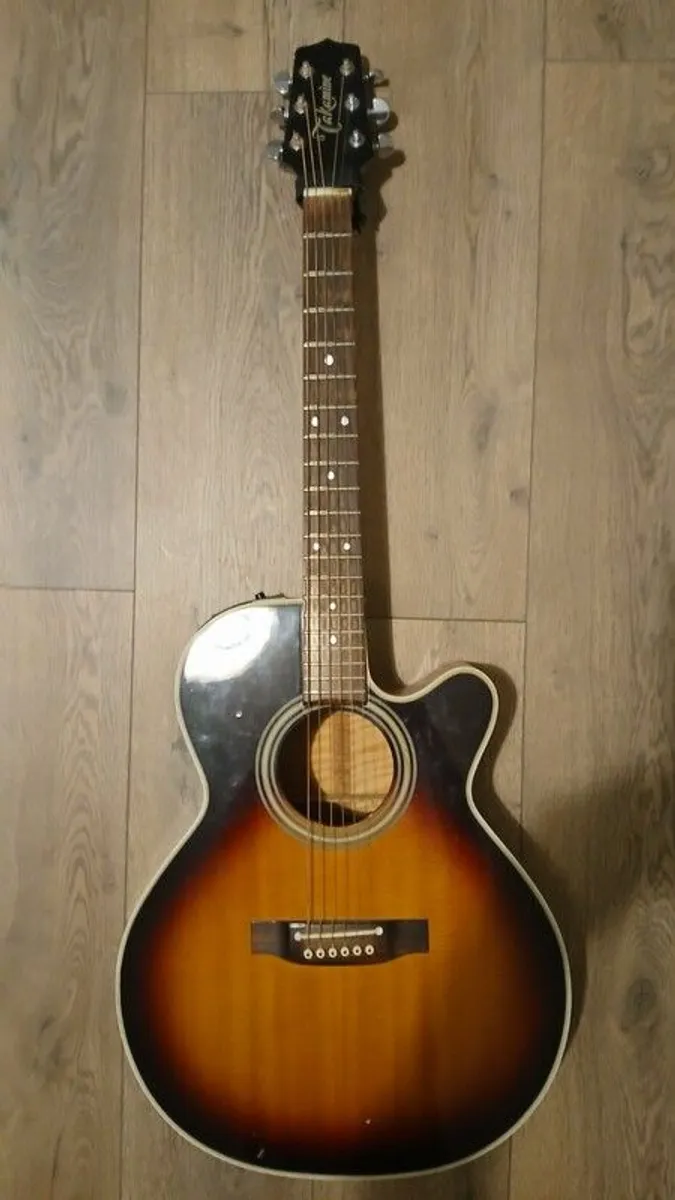 Takamine Japanese Acoustic Electric Guitar FP 450 SMC SB including Original Hard Case - Image 1