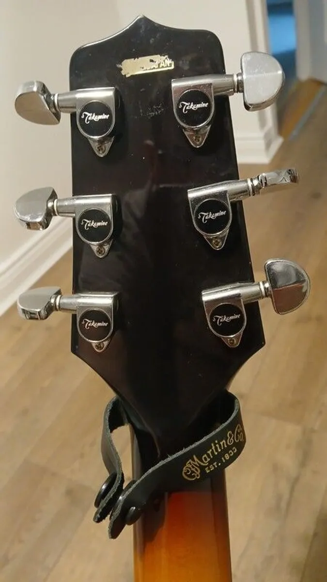 Takamine Japanese Acoustic Electric Guitar FP 450 SMC SB including Original Hard Case - Image 4
