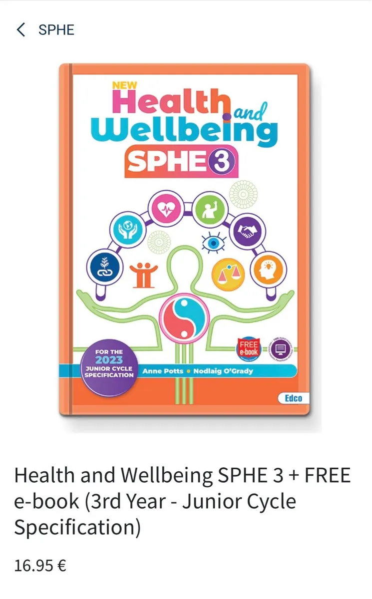 New Junior Cycle SPHE  3  Health and Wellbeing - Image 4