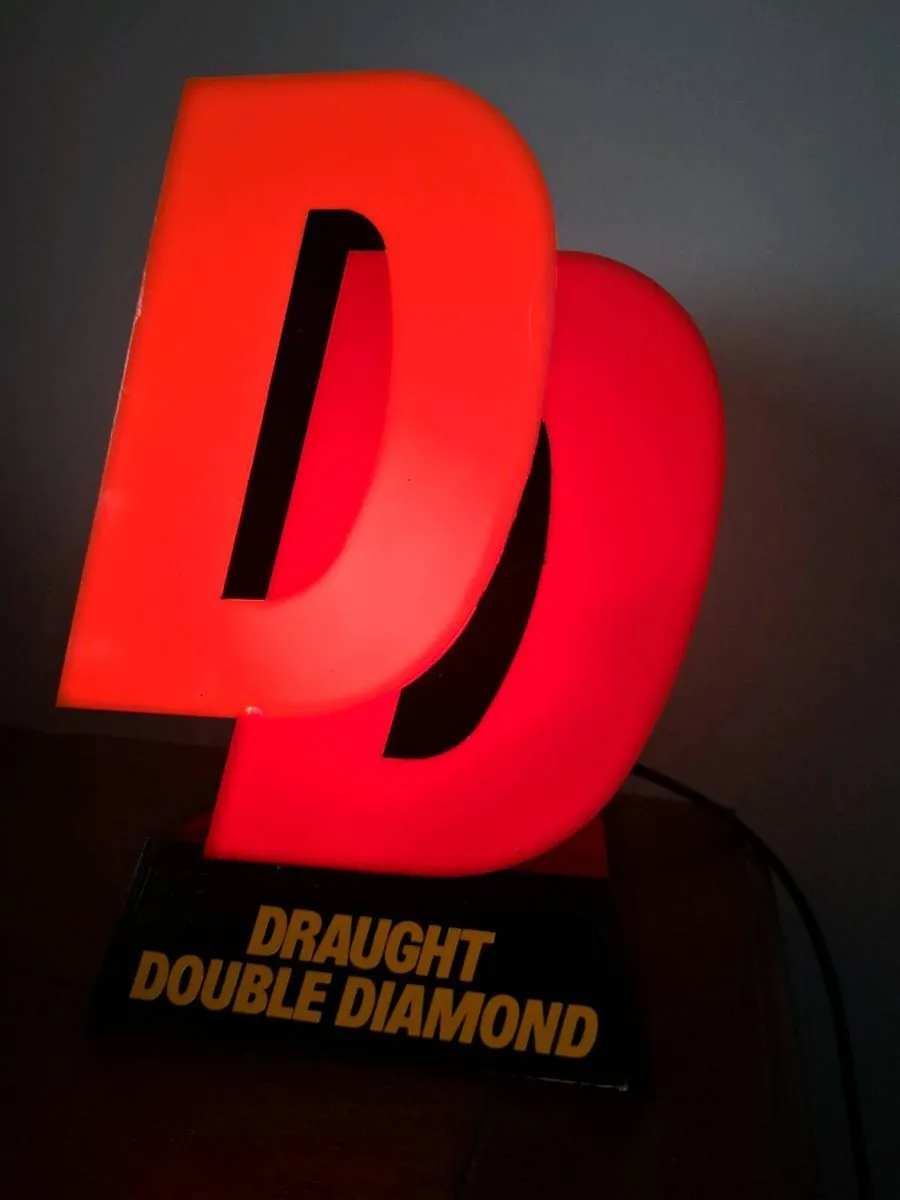 RARE! 1970s DOUBLE DIAMOND Font Light - Image 1