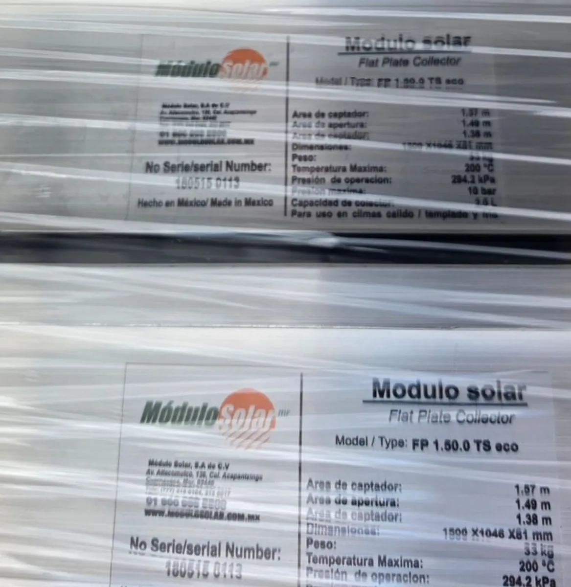 16 Solar Thermal Flat Plate Collectors Modulo Solar - Image 2