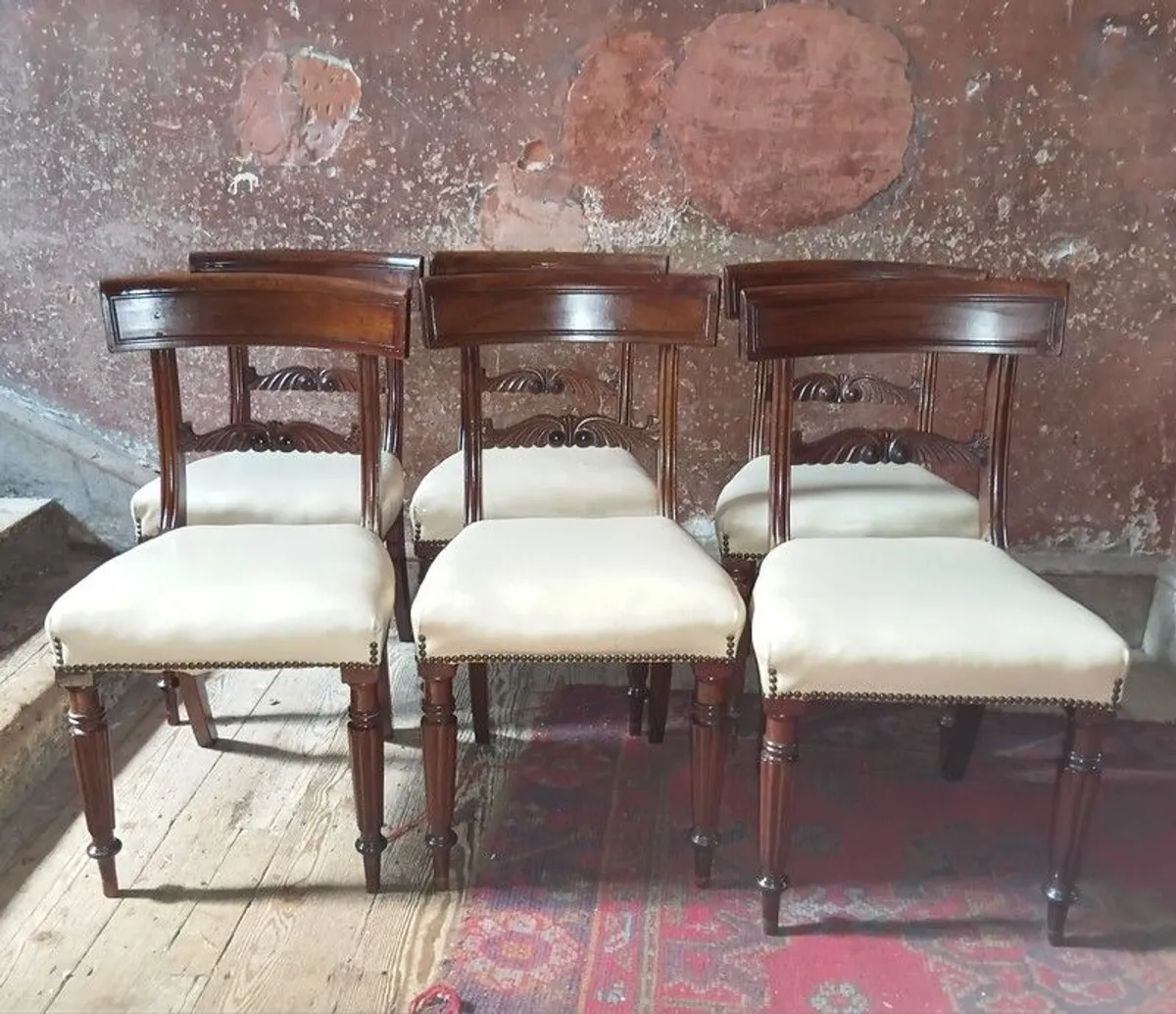 Set of 6 George IV antique Dining Chairs - Image 2