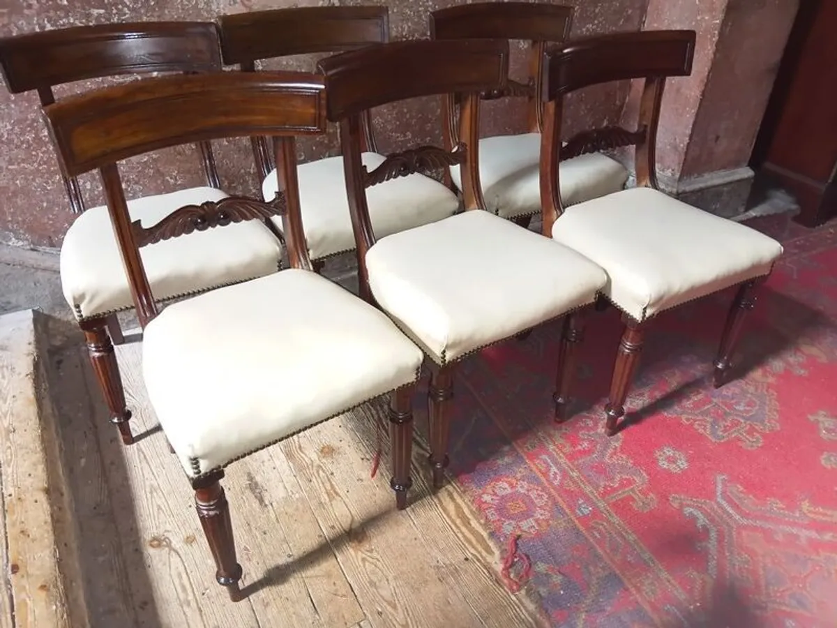 Set of 6 George IV antique Dining Chairs - Image 4