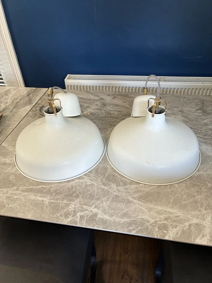 Two Ceiling lights Aluminium, excellent condition - Image 2