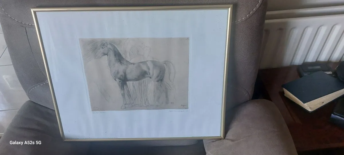 glass framed study of a horse - Image 1