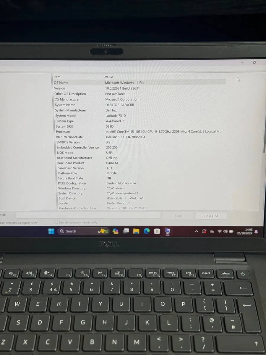 Dell Latitude 7310 Laptop i5/16GB/256SSD/FHD - Image 3