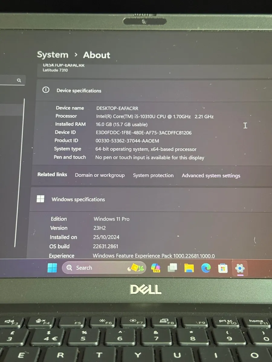 Dell Latitude 7310 Laptop i5/16GB/256SSD/FHD - Image 4