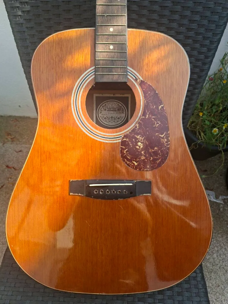 Vintage 1980's Hondo Dreadnought Acoustic - Image 1