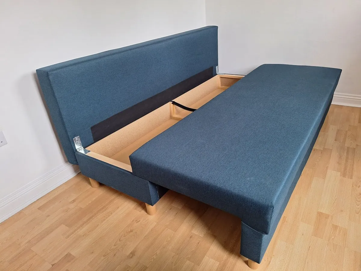 Sofa bed: Jysk NORSMINDE Blue Fabric - Image 2