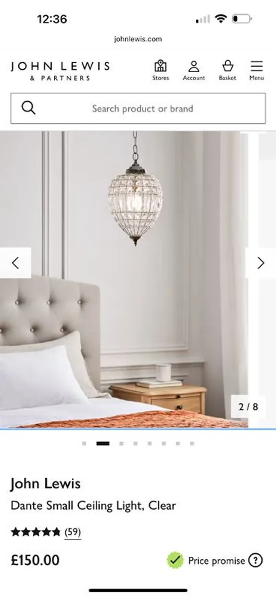 John Lewis Ceiling Lights x5 in excellent condition - Image 4