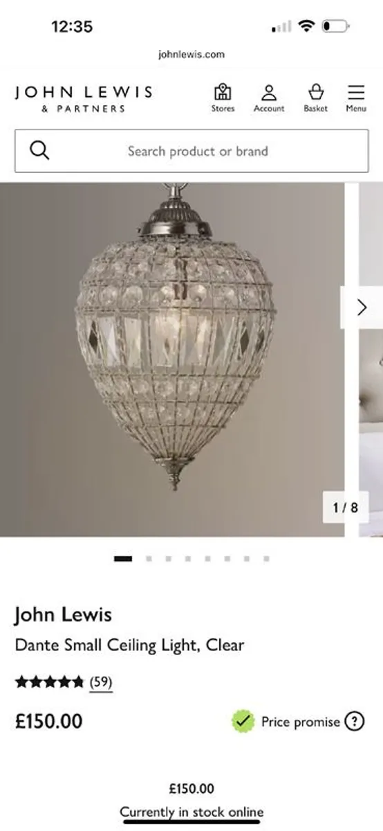 John Lewis Ceiling Lights x5 in excellent condition - Image 1