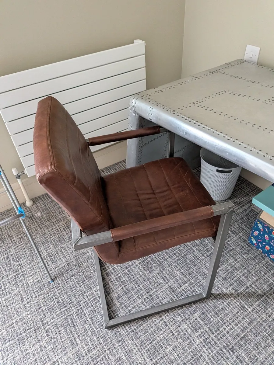 Original Aircraft-Style Aluminium Desk/Table - Image 3