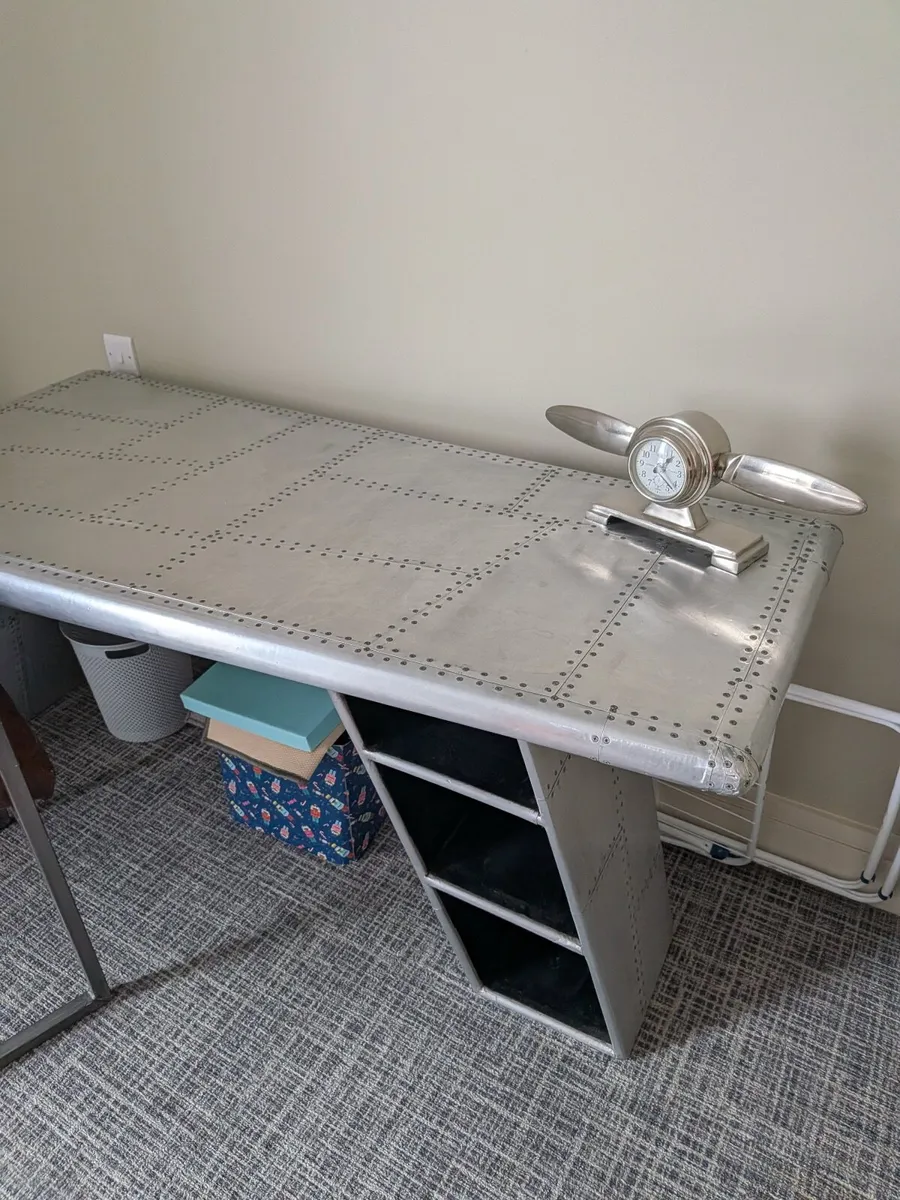 Original Aircraft-Style Aluminium Desk/Table - Image 2