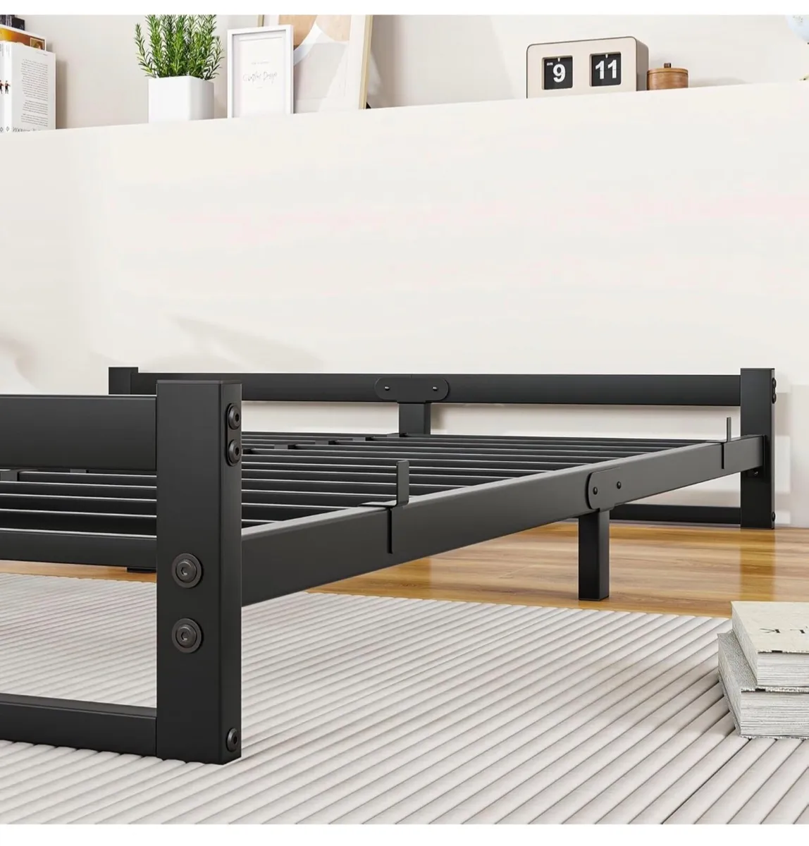 Double Bed Frame,4ft6 Floor Bed Frame Double Bed B - Image 4