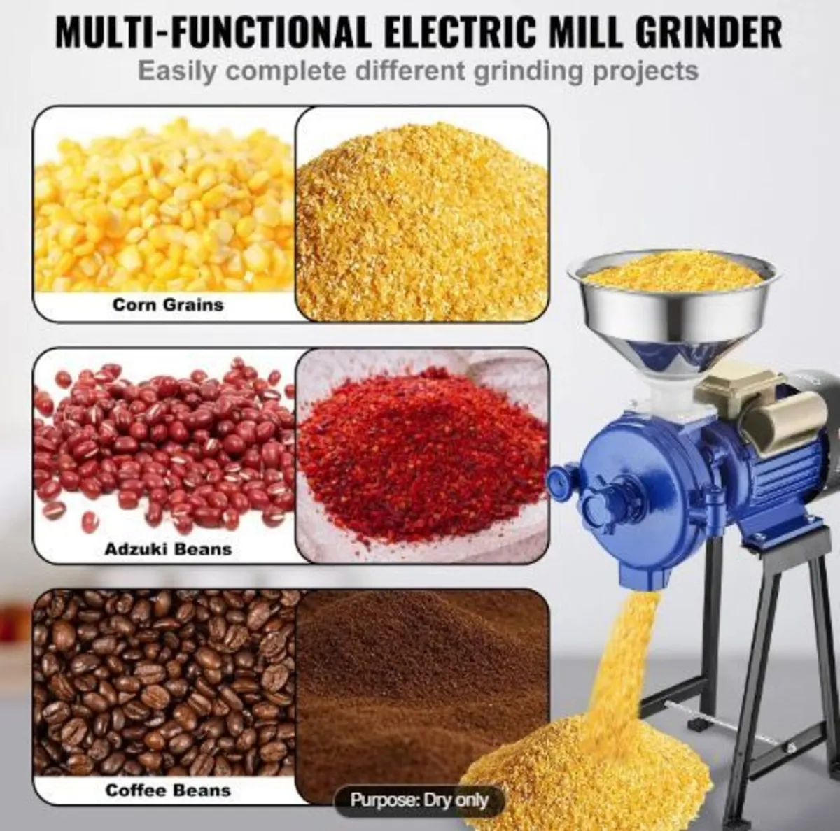 Electric Grain Mill Grinder, 3000W - Image 4