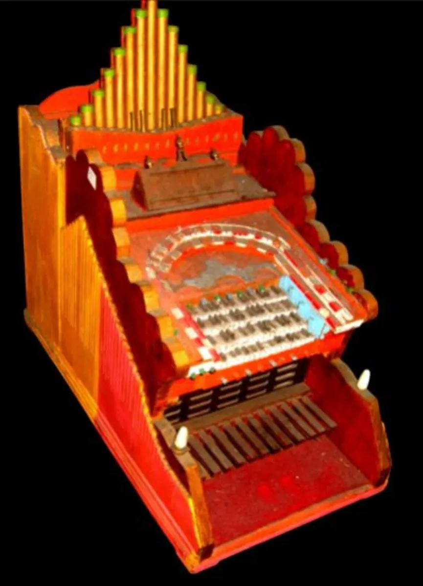 Pristine Vintage Miniature Organ / Folk Art Model - Image 1