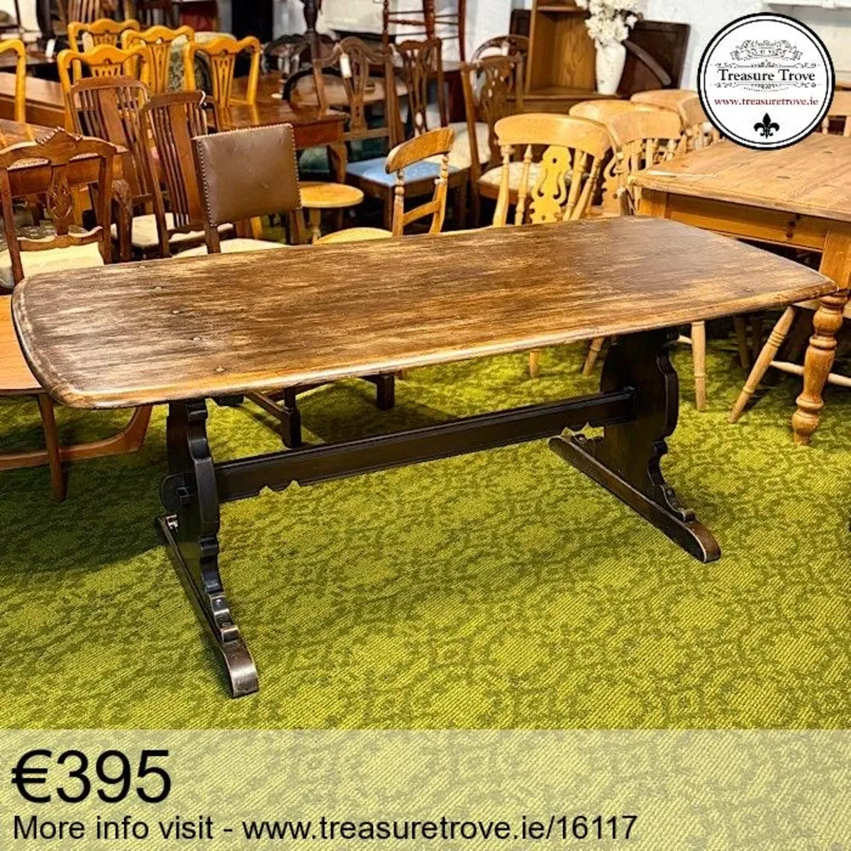 Vintage refectory style kitchen tables - Image 1