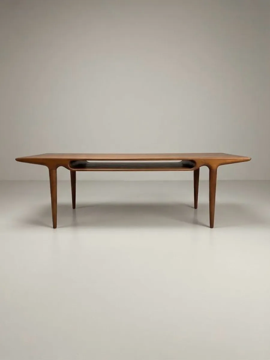 FLASH SALE ! Was 1195 Now 1050 ! Exquisite Danish Teak Coffee Table Attributed to Johannes Andersen - Image 1