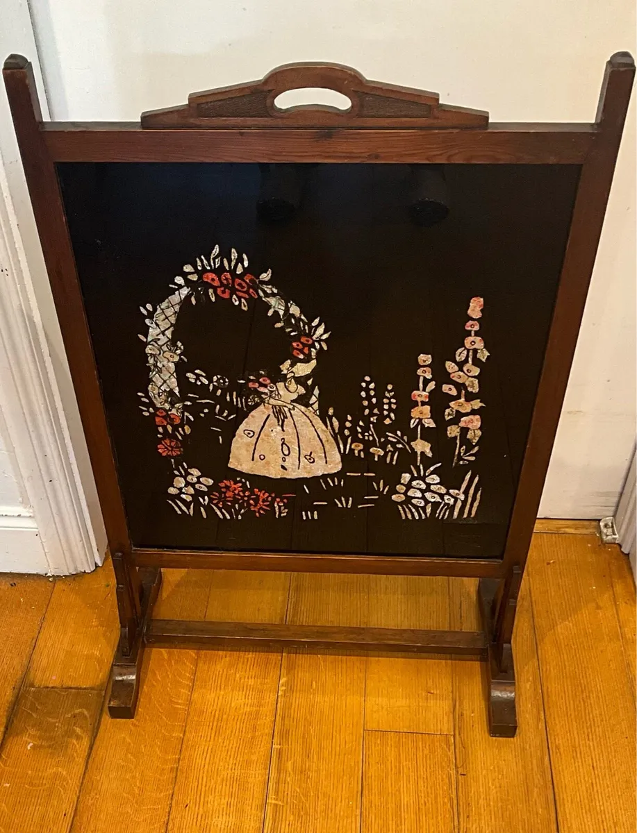 Vintage Art Deco “Crinoline Lady” Fireplace Screen - Image 1