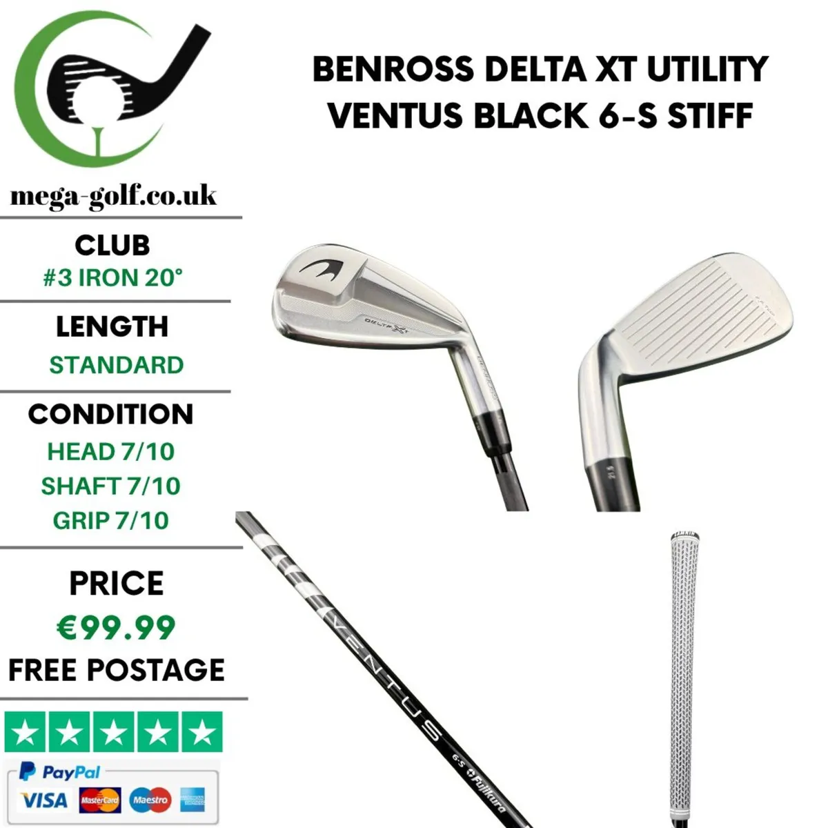 Benross Delta XT Utility #3 Iron 20° / Stiff - Image 1