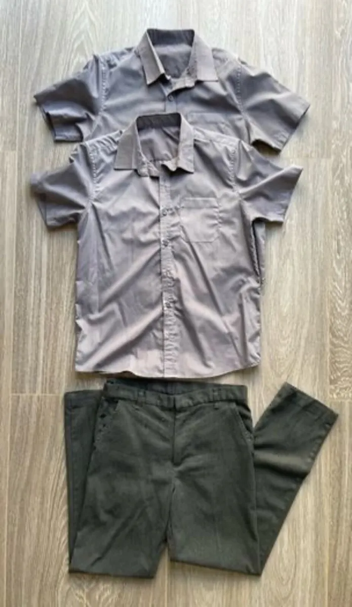 Grey School Shirts & Trousers: 12-13yrs - Image 1