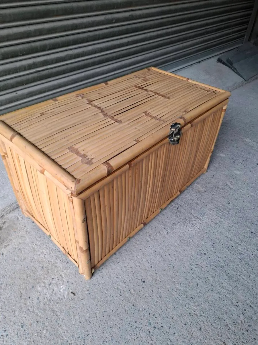 Bamboo Storage Chest / Blanket Box  (DELIVERY) - Image 2