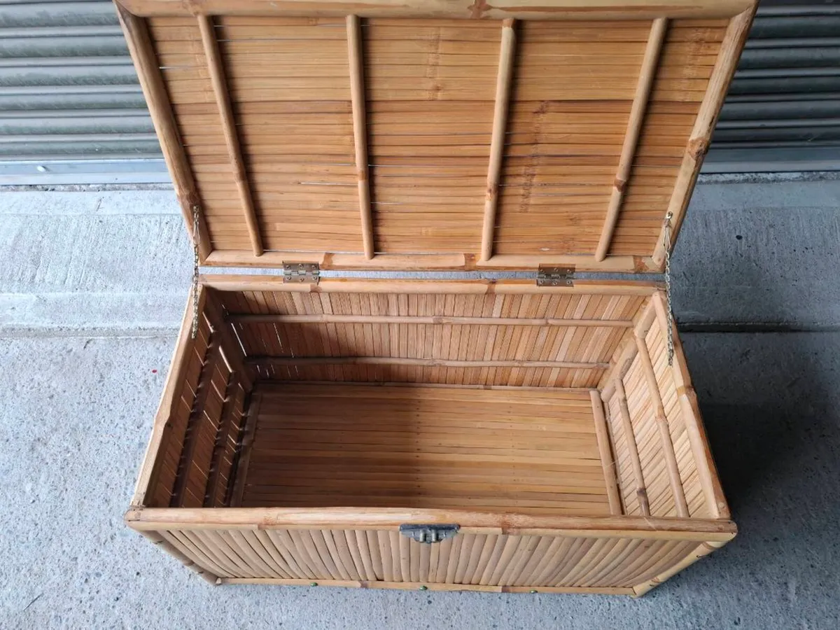 Bamboo Storage Chest / Blanket Box  (DELIVERY) - Image 4