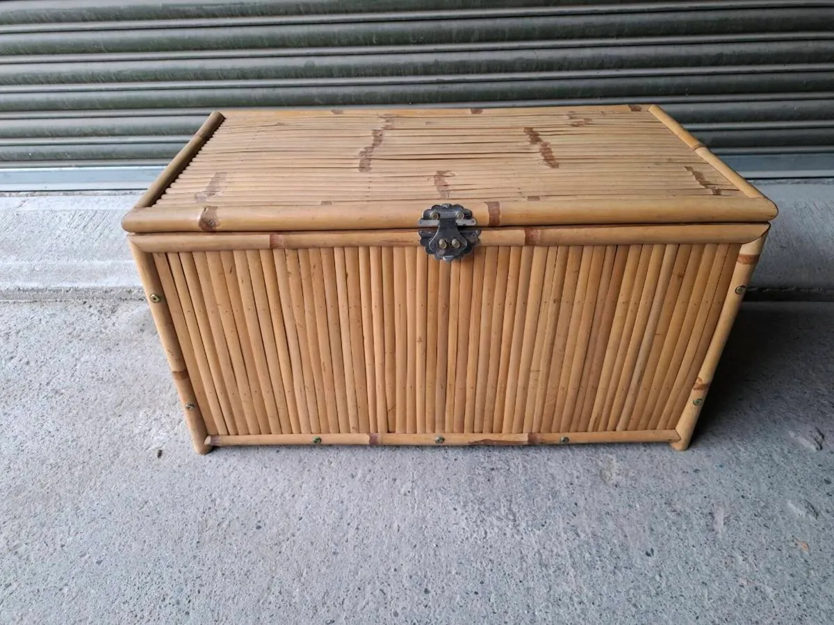 Bamboo Storage Chest / Blanket Box  (DELIVERY) - Image 1
