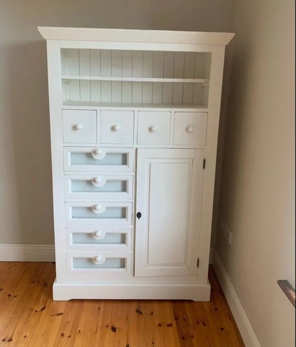Solid Wood Painted Cabinet - Image 1